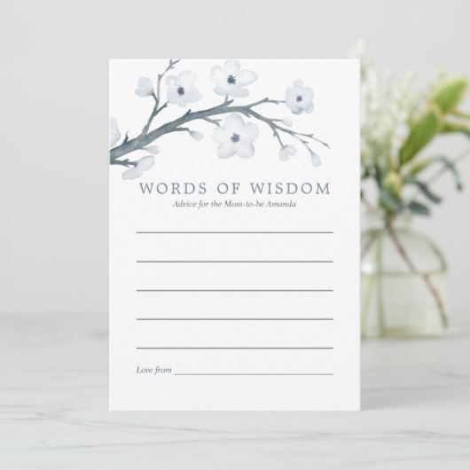 さくらんぼ花咲き母用ベビーシャワーアドバイス 招待状 (スタンド正面)