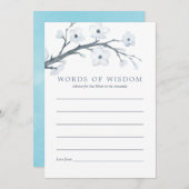 さくらんぼ花咲き母用ベビーシャワーアドバイス 招待状 (正面/裏面)