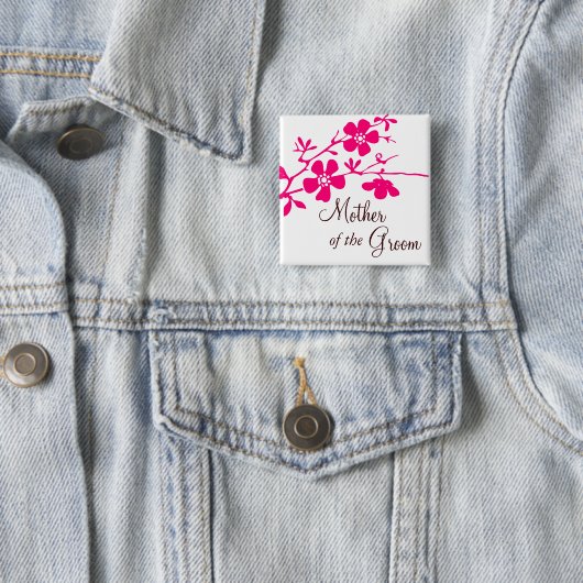 さくらんぼ花咲く新郎ボタンの母 缶バッジ (インサイチュ)