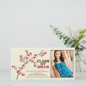 さくらんぼ花咲の卒業発表（赤） 案内状 (スタンド正面)