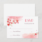 さくらんぼ花咲ブランチRSVPカード 出欠カード (正面/裏面)