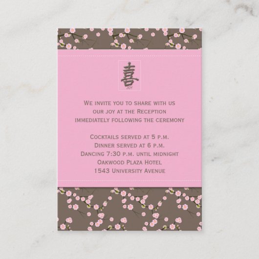 さくらんぼ花囲いカード エンクロージャーカード (正面)