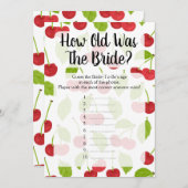 さくらんぼ花嫁のシャワーのゲームは何歳だった (正面/裏面)