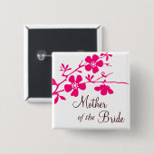 さくらんぼ花嫁の母ボタン 缶バッジ (正面&裏面)