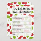 さくらんぼ花嫁ゲームをどれだけ知っているか 招待状 (正面/裏面)