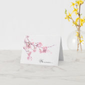 さくらんぼ花悔やみや弔慰サンキューカード カード (黄色い花)