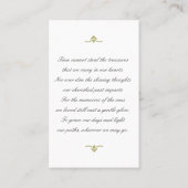 さくらんぼ花悔やみや弔慰メモリアルフォトカード 名刺 (裏面)