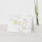 さくらんぼ花折り箔サンキューカード 箔グリーティングカード (正面)