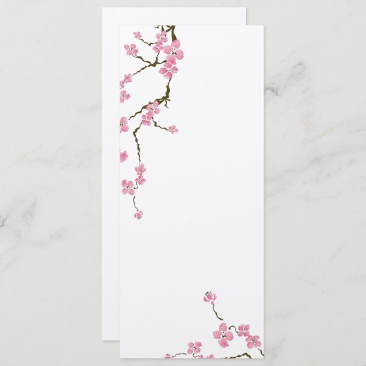 さくらんぼ花招待状 招待状 (正面/裏面)