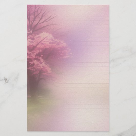 さくらんぼ花文紙スクラップブックエフェメラ 便箋 (正面)