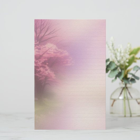 さくらんぼ花文紙スクラップブックエフェメラ 便箋 (スタンド正面)