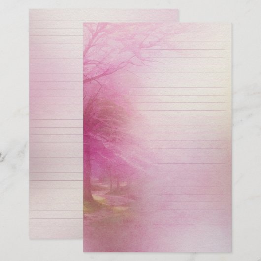 さくらんぼ花文紙 便箋 (正面/裏面)