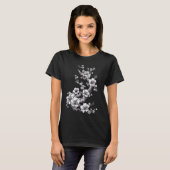 さくらんぼ花日本の植物図屏風 Tシャツ (正面フル)