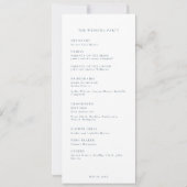 さくらんぼ花日本ウエディングプログラム 招待状 (裏面)