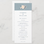 さくらんぼ花日本ウエディングプログラム 招待状 (正面/裏面)