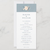 さくらんぼ花日本ウエディングプログラム 招待状 (正面)