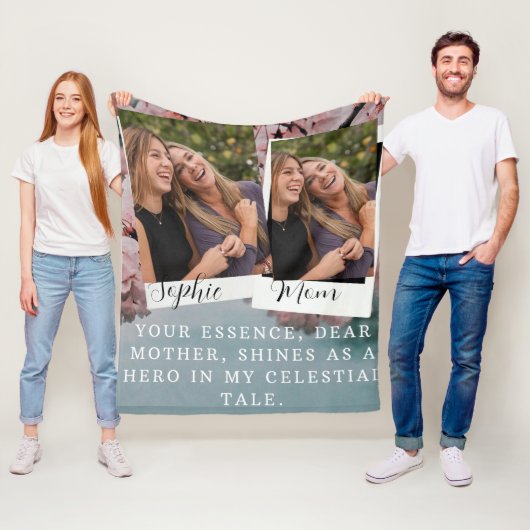 さくらんぼ花春パーソナライズされたママ フリースブランケット (インサイチュ)