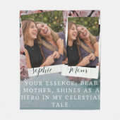 さくらんぼ花春パーソナライズされたママ フリースブランケット (正面)