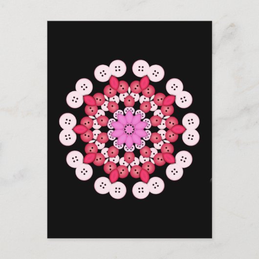 さくらんぼ花曼荼羅 ポストカード (正面)