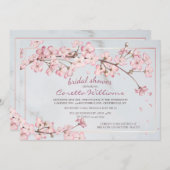 さくらんぼ花束ブライダルシャワー 招待状 (正面/裏面)