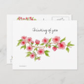 さくらんぼ花枝はがき ポストカード (正面/裏面)