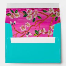 さくらんぼ花枝桜水波絵画止場