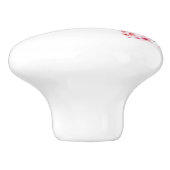 さくらんぼ花柄の陶製ノブ セラミックノブ (側面)