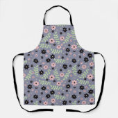 さくらんぼ花柄 エプロン (正面)