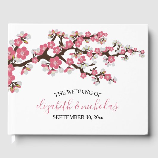 さくらんぼ花桜日本のフローラ花 ゲストブック (正面)