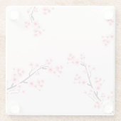 さくらんぼ花模様ガラスのコースター ガラスコースター (裏面)