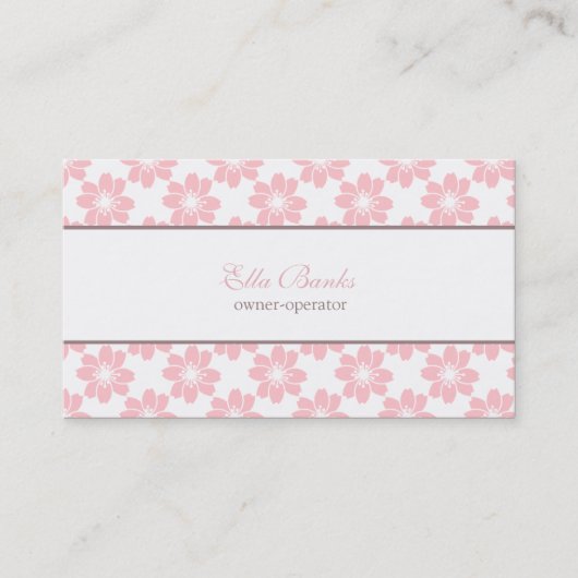 さくらんぼ花模様名刺 名刺 (正面)