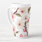 さくらんぼ花模様 カフェラテマグ (左アングル)