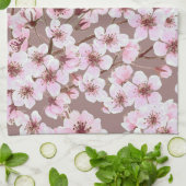 さくらんぼ花模様 キッチンタオル (折り畳み)