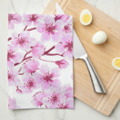さくらんぼ花模様 キッチンタオル (四つ折り)