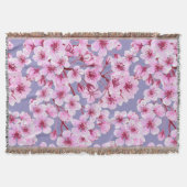 さくらんぼ花模様 スローブランケット (正面)