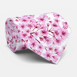 さくらんぼ花模様 ネクタイ