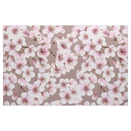さくらんぼ花模様 ファブリック (ファットクウォーター)