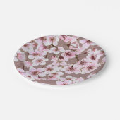 さくらんぼ花模様 ペーパープレート (アングル)