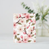 さくらんぼ花模様 ポストカード (スタンド正面)