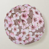 さくらんぼ花模様 ラウンドクッション (裏面)