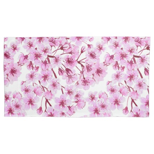 さくらんぼ花模様 枕カバー (正面左)