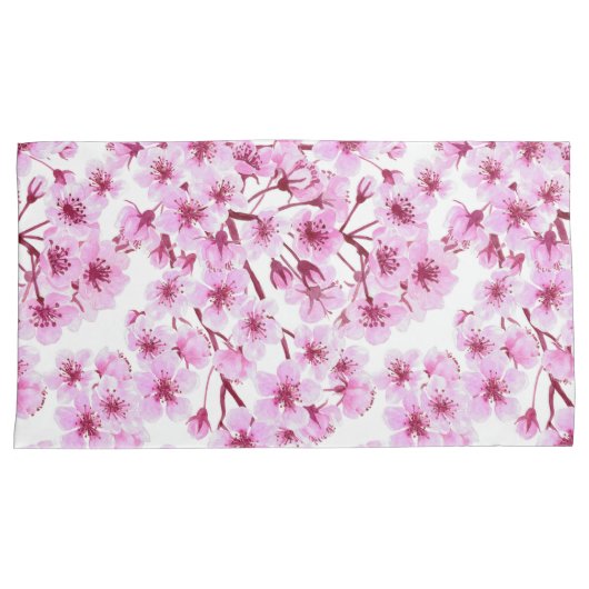 さくらんぼ花模様 枕カバー (正面右)
