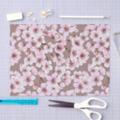 さくらんぼ花模様 薄葉紙 (クラフト)