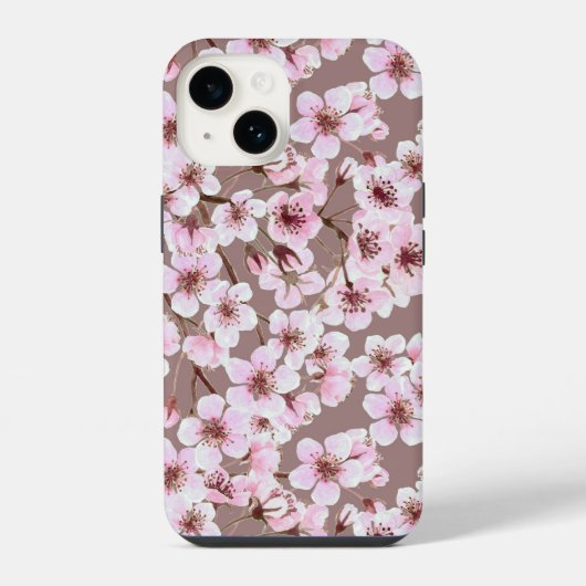 さくらんぼ花模様 iPhoneケース (裏面)