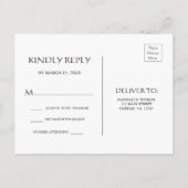 さくらんぼ花水彩フローラ結婚式RSVP インビテーションポストカード (裏面)