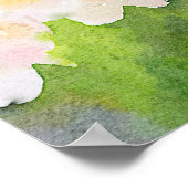 さくらんぼ花水彩桜花春 ポスター (角)