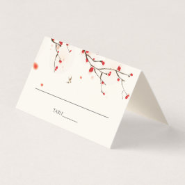 さくらんぼ花水彩結婚のテーブルプレイス