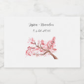 さくらんぼ花水彩花フローラ リキュールボトルラベル (シングルラベル)
