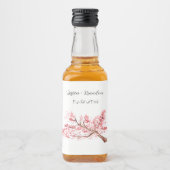 さくらんぼ花水彩花フローラ リキュールボトルラベル (正面)