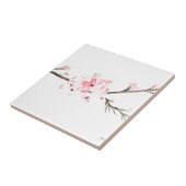 さくらんぼ花水色ピンクフローラ自然 タイル (側面)